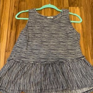 Stripped Old Navy ruffle tank